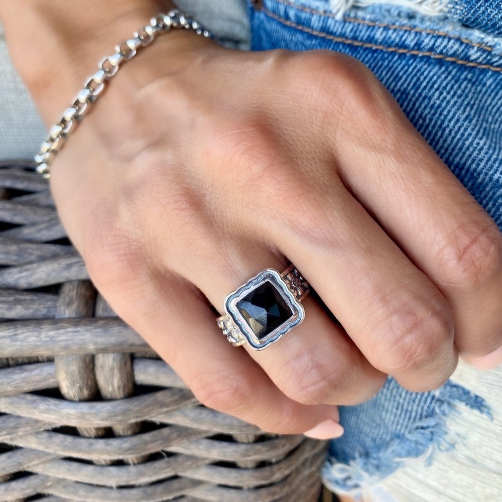 Sterling Silver ring with Black Onyx stone